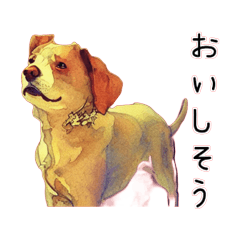 watercolor dog sticker