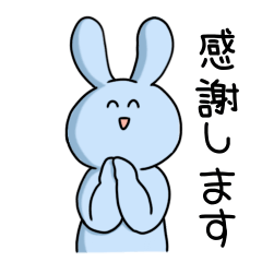 light blue rabbit sticker remake