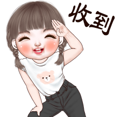 Aya cute girl big sticker (TW)
