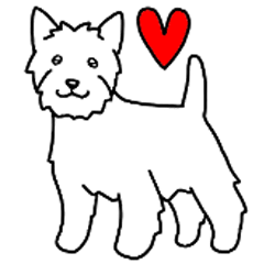 Dog stamp West Highland White Terrier