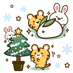 Rabbit and tiger conversation!winter