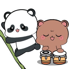 Lovely Panda : Animated Stickers