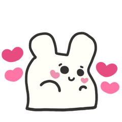 lovely heart rabbit stickers