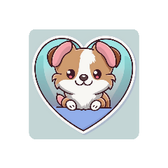 Heart Animal Stickers for Valentines Day