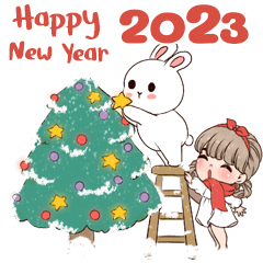 Happy New year & Christmas Rabbit year
