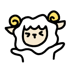 Sheep daily life sticker