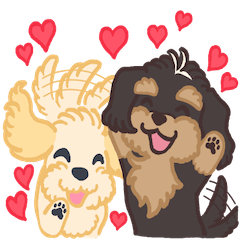 Cute dog sticker 2