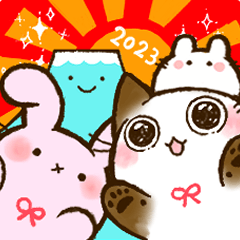 New year holiday season cat Sticker