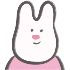 オモナガウサコのシンプルスタンプ