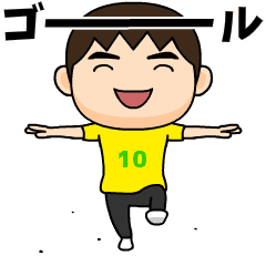 ブラジルを応援するサッカー男子#10