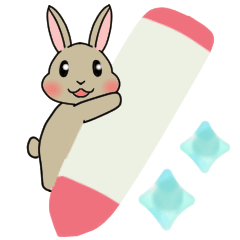 [last a long time] cute rabbit sticker