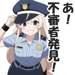 Stickers of policewomen