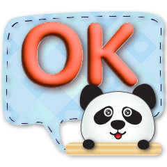 Practical dialog-cute panda