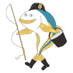 Yokosuka Fishing mascot KIN-AJI-KUN