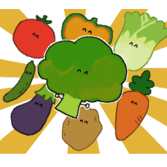 Broccoli-chan and the vegetable friends