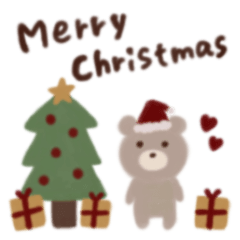 Christmas bear's sticker