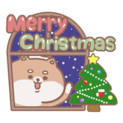 misty cat-Shiba Inu Christmas