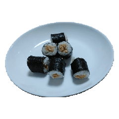 Sushi saboroso frango frito tempurá