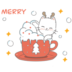 Cute cat : Merry x Mas Happy new year