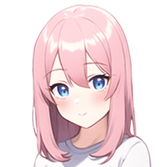 Anime Girl Pink Korean Emoji