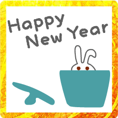 A Shy Rabbit New Year's Day