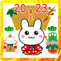 Happy New Year Rabbit Sticker