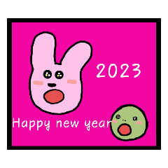 Happynewyear 2023 (rabbit and turtle)