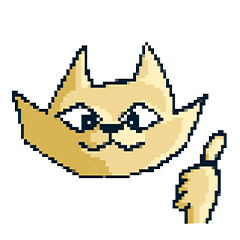 Shinny meme pixel cat