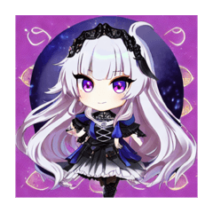 Little gothic lolita makeup girl 7