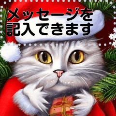 猫サンタクロースクリスマス