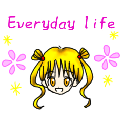 Pigtails girl`s everyday life English