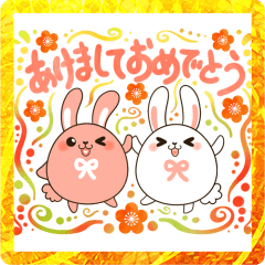 New Year Sticker of the rabbit