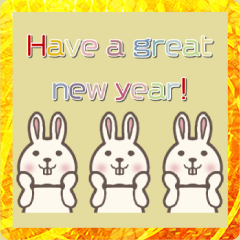 Sticker of costume of the rabbits-2023-