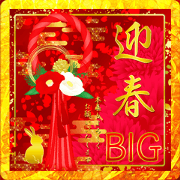 New year Rabbit -Colorful & golden color