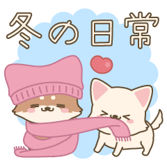 Chihuahuas' daily winter Sticker