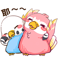 Peach Parrot with Friend-Revised Version