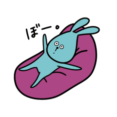 あおいウサギ - LINE スタンプ | LINE STORE