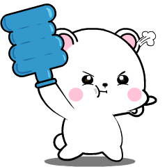 Lovely White Bear 6: Animated Stickers