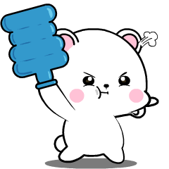 Lovely White Bear 6: Animated Stickers