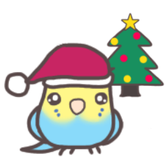 インコちゃんのクリスマス＆新年スタンプ