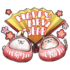 Sankaku cats[happy new year2023]