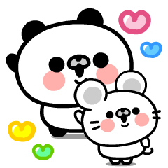 Cute Panda & Mouse Pop Up Sticker
