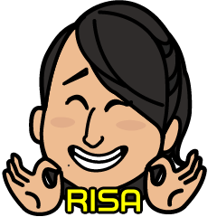 Caricature stamp with name risa