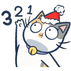 New Year Calico Cat