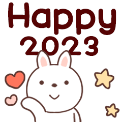 cute rabbit New Year (face white)