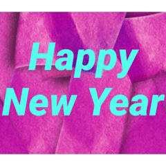 Happy New Year stickers  Red-purple