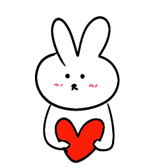 Simple rabbit illustration Sticker
