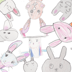 Rabbits by kids!