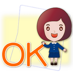 Cute Girl-Useful Greeting Stickers