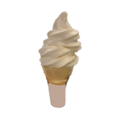 バニラアイスクリームコーン スタンプ